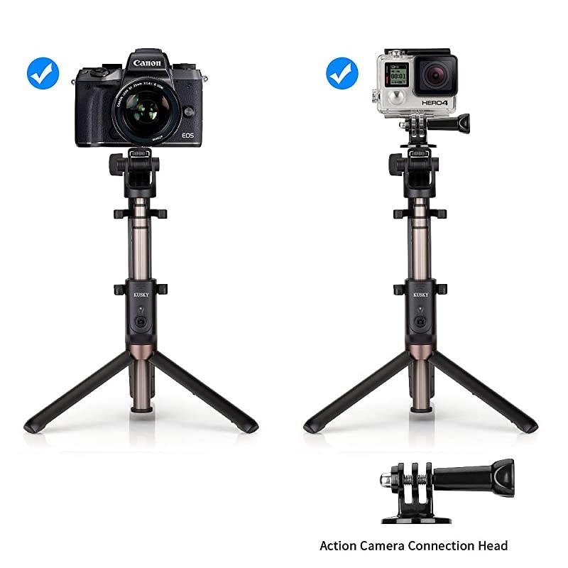 Stick Bluetooth, 4-in-1 Extendable Stick Tripod with Wireless Remote Shutter for iPhone12 11/Pro Max/XS/Max/XR/X/8/8P/7/7P/6S, Galaxy S10/S9/S9 Plus/S8/S7/ S6/S5/Note 8, Huawei and More