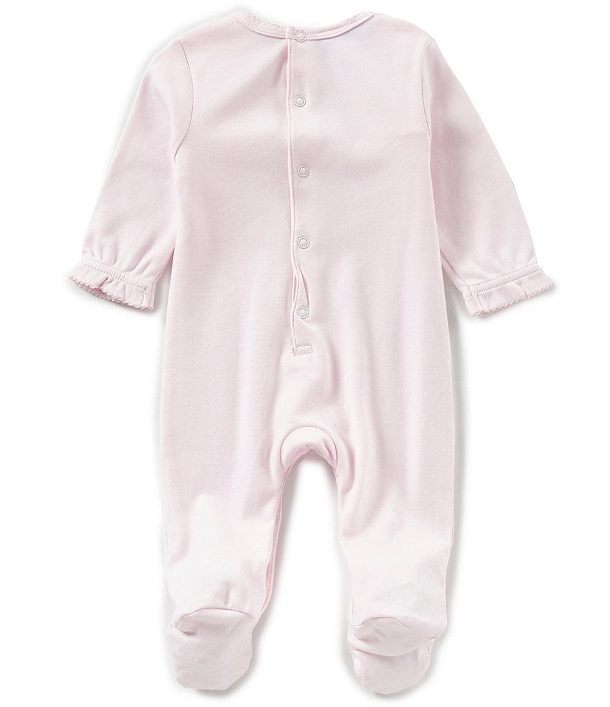 Feltman Brothers Baby Girls Newborn-9 Months Floral Wreath Embroidered Coverall