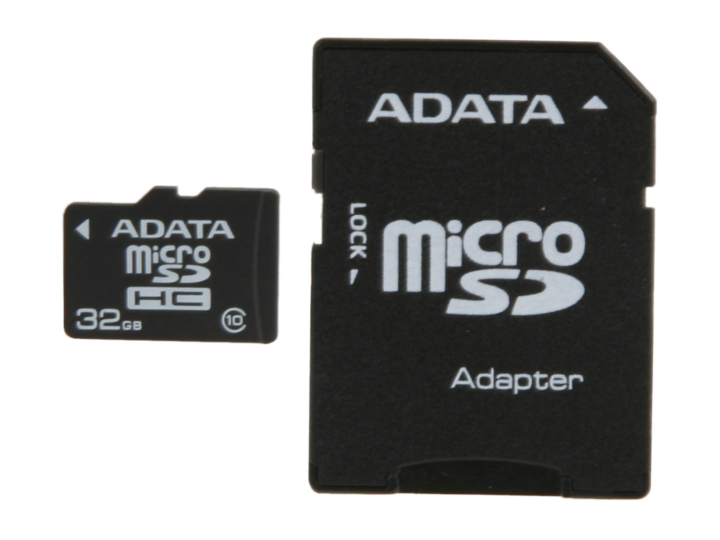 ADATA 32GB microSDHC Flash Card with Adapter Model AUSDH32GCL10-RA1