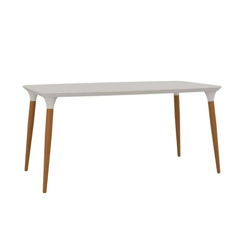62.99" Homedock Rectangle Dining Table Off White/Cinnamon - Manhattan Comfort