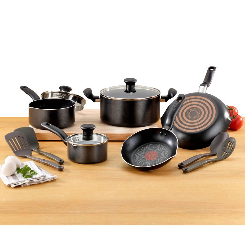 T-fal Simply Cook 12pc Nonstick Cookware Set - Black