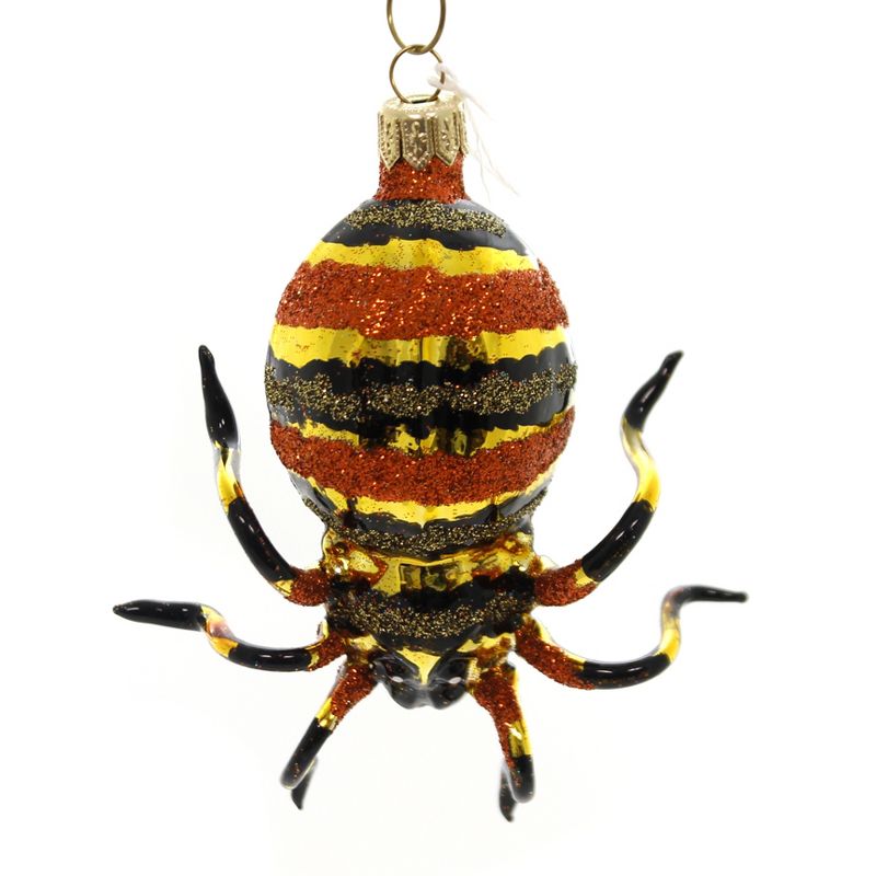 Morawski 4.5" Orange Spider Spooky Black  -  Tree Ornaments