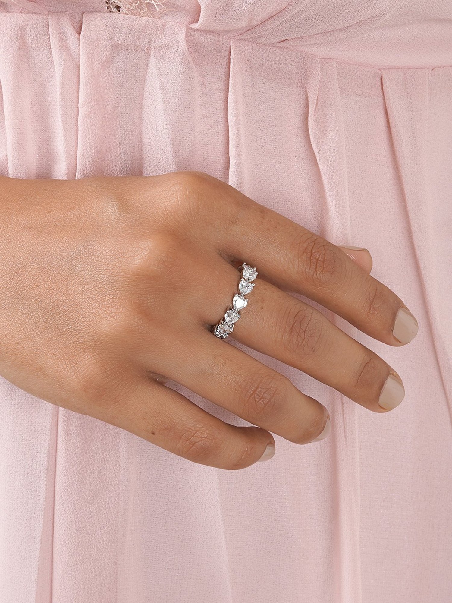 Sohi Silver-Plated Statement Ring