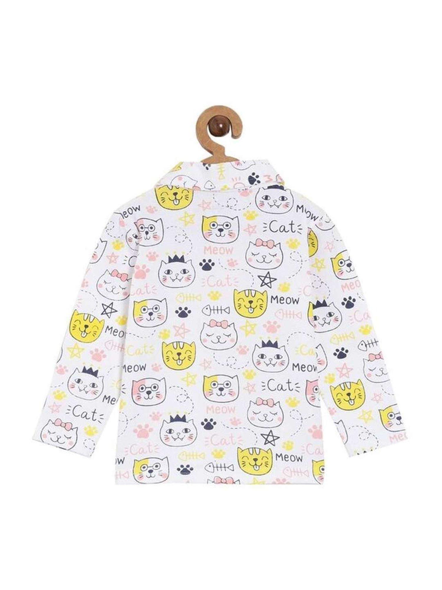 The Mom Store Boys Multicolor Cotton Printed Full Sleeves Shirt Set