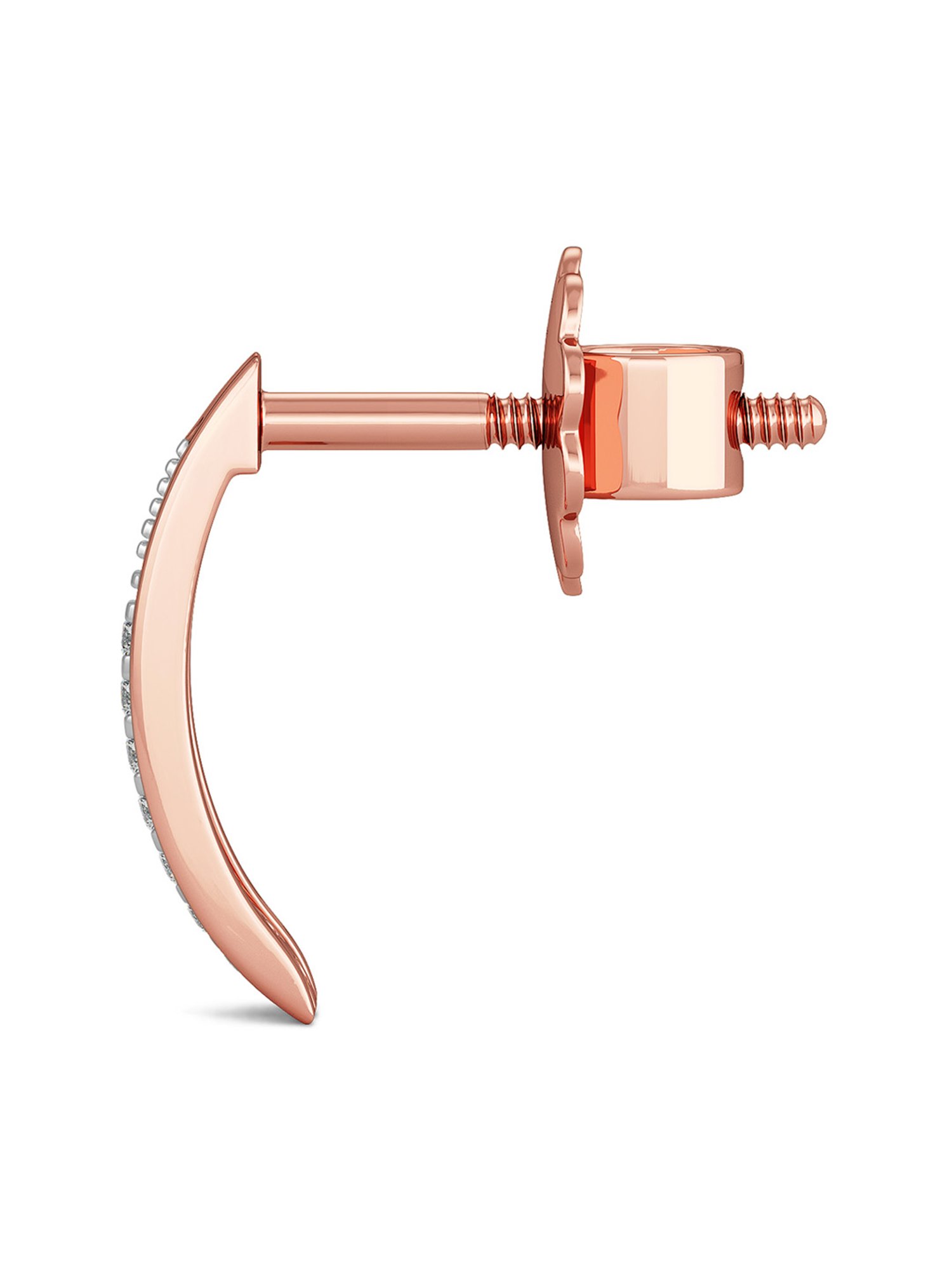 Joyalukkas 18k Rose Gold & Diamond Hoop Earrings