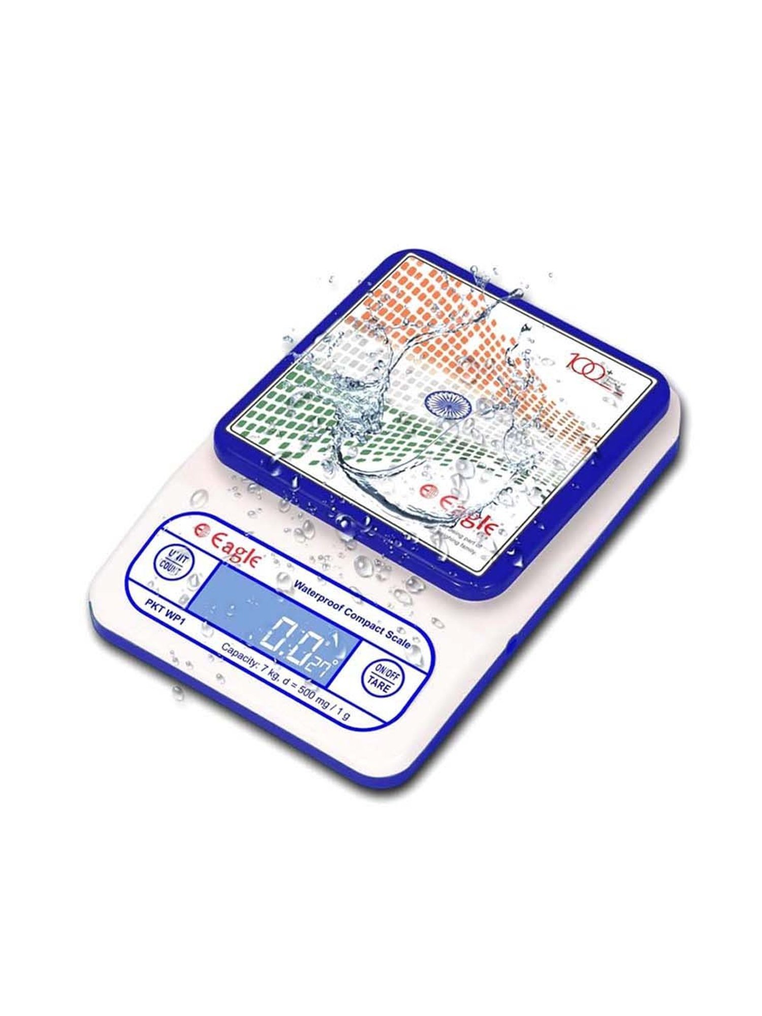 Eagle PKT-WP1 Digital Weight Machine for Kitchen, 7 kg Capacity, 1 g Accuracy,Kitchen Weighing Scale