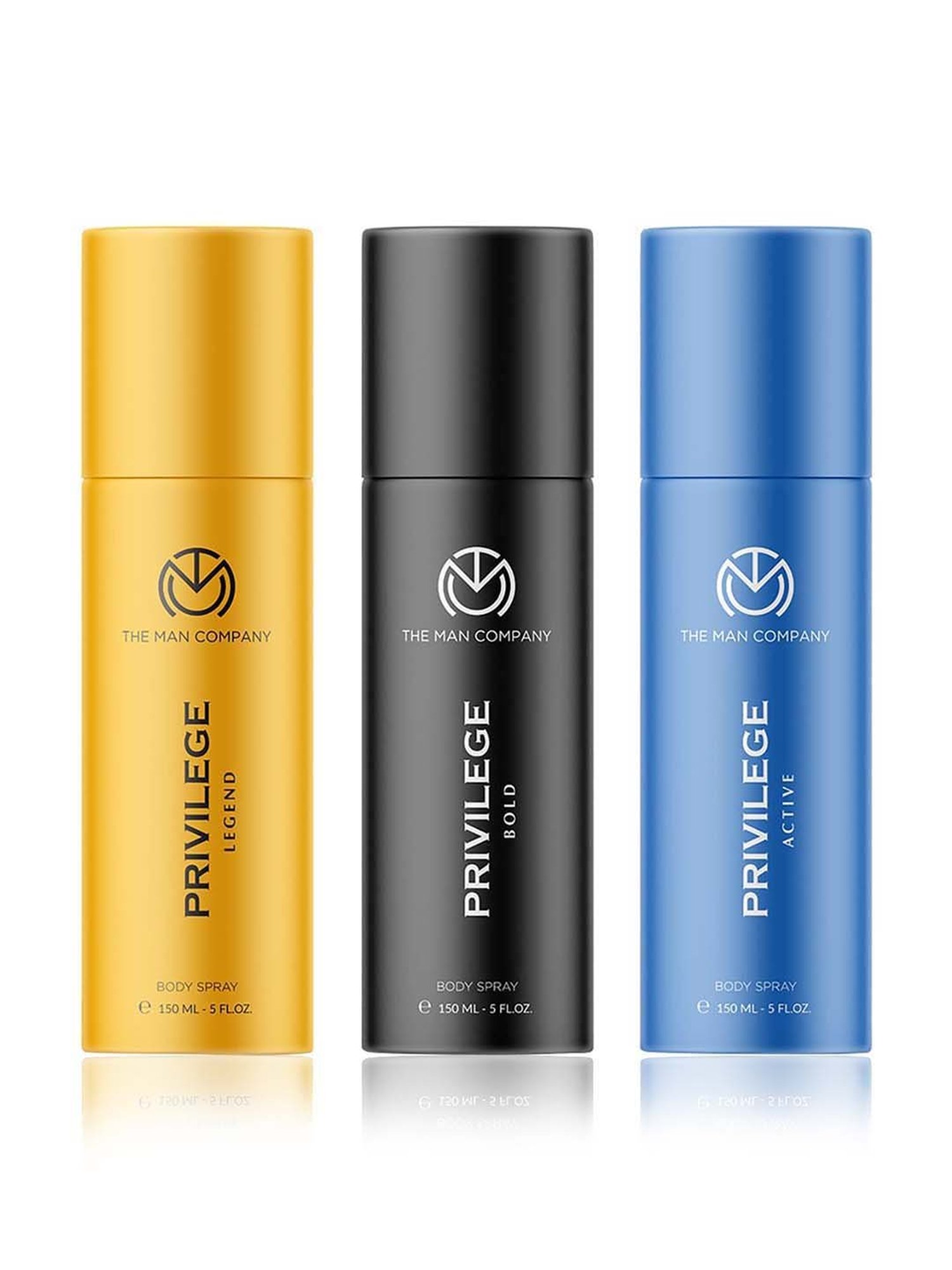 The Man Company Privilege Deodorants for Men - Active, Bold & Legend Everyday Use Deo s Trio Pack