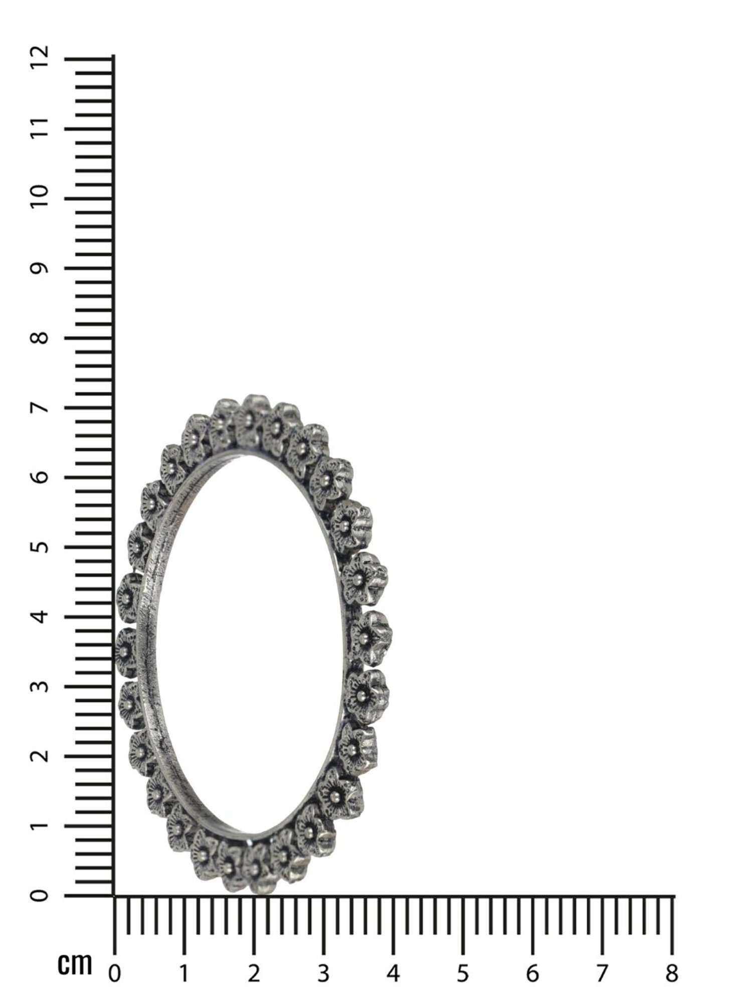 Aatmana Silver-Plated Handcrafted Oxidized Bangles for Women (Set of 2) - 2.4