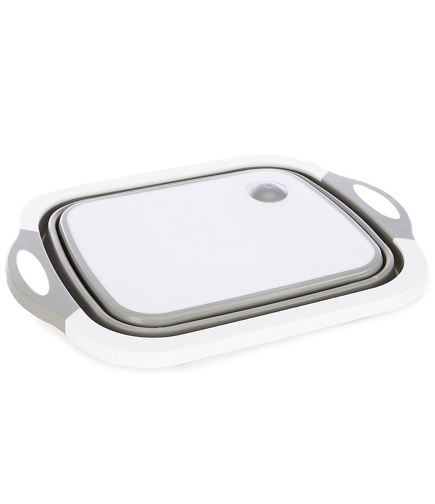 Southern Living Kitchen Solution Collection Collapsible Cutting Board and Sink Washing Tub