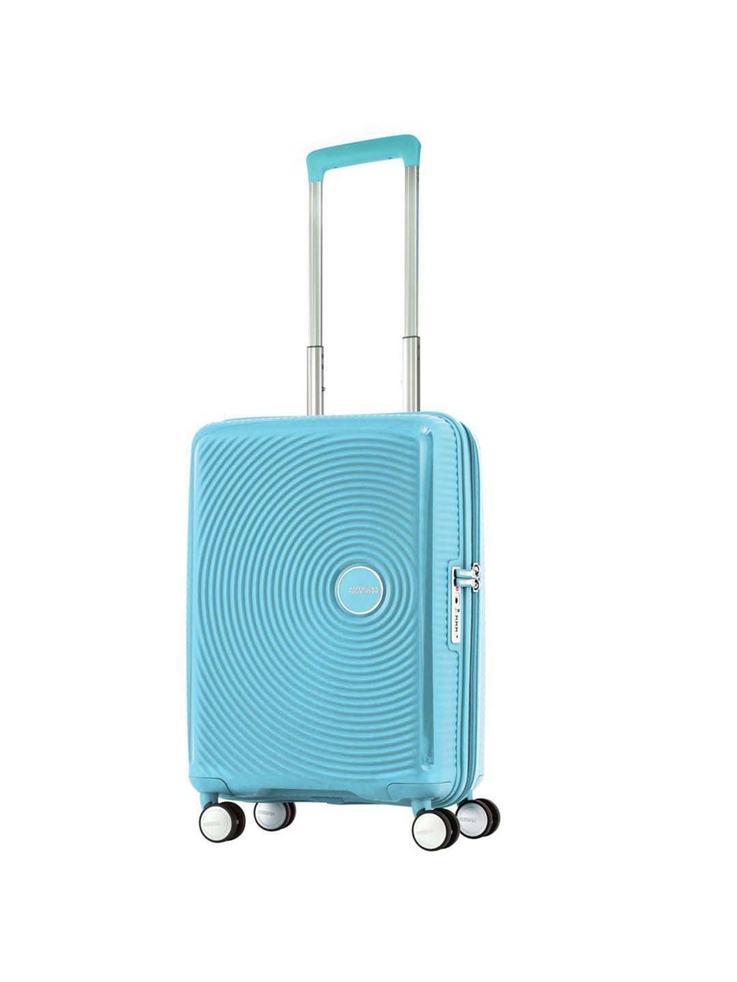 American Tourister Blue Textured Hard Cabin Trolley - 42 cm