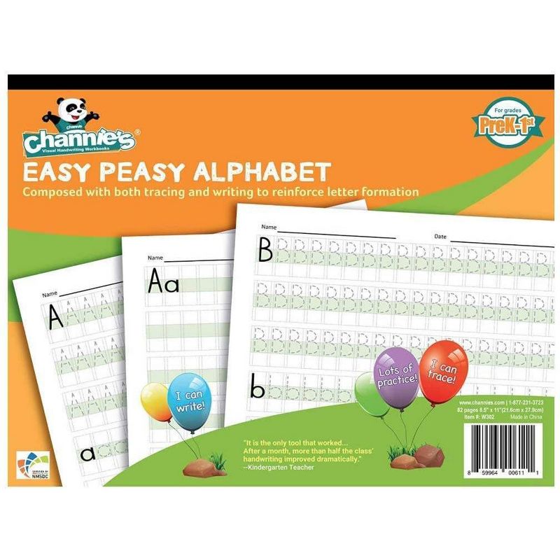 Channie's 2pk Easy Peasy Alphabet and Sight Words Workbooks - PreK-1st Grade