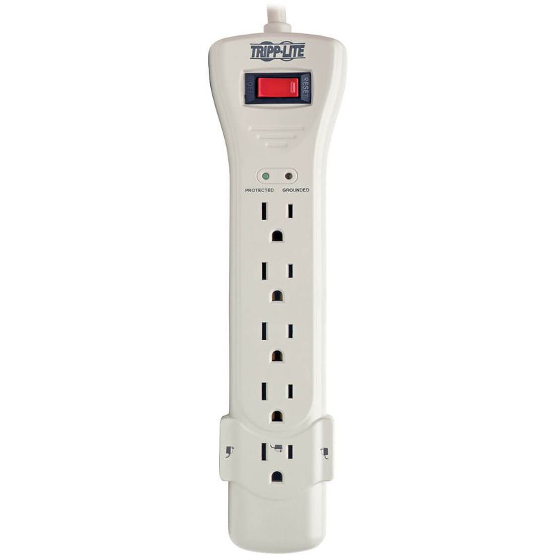 C2G 6-Outlet Surge Suppressor with (3) 1ft Outlet Saver Power Extension Cords - Receptacles: 6 x NEMA 5-15R - 270J
