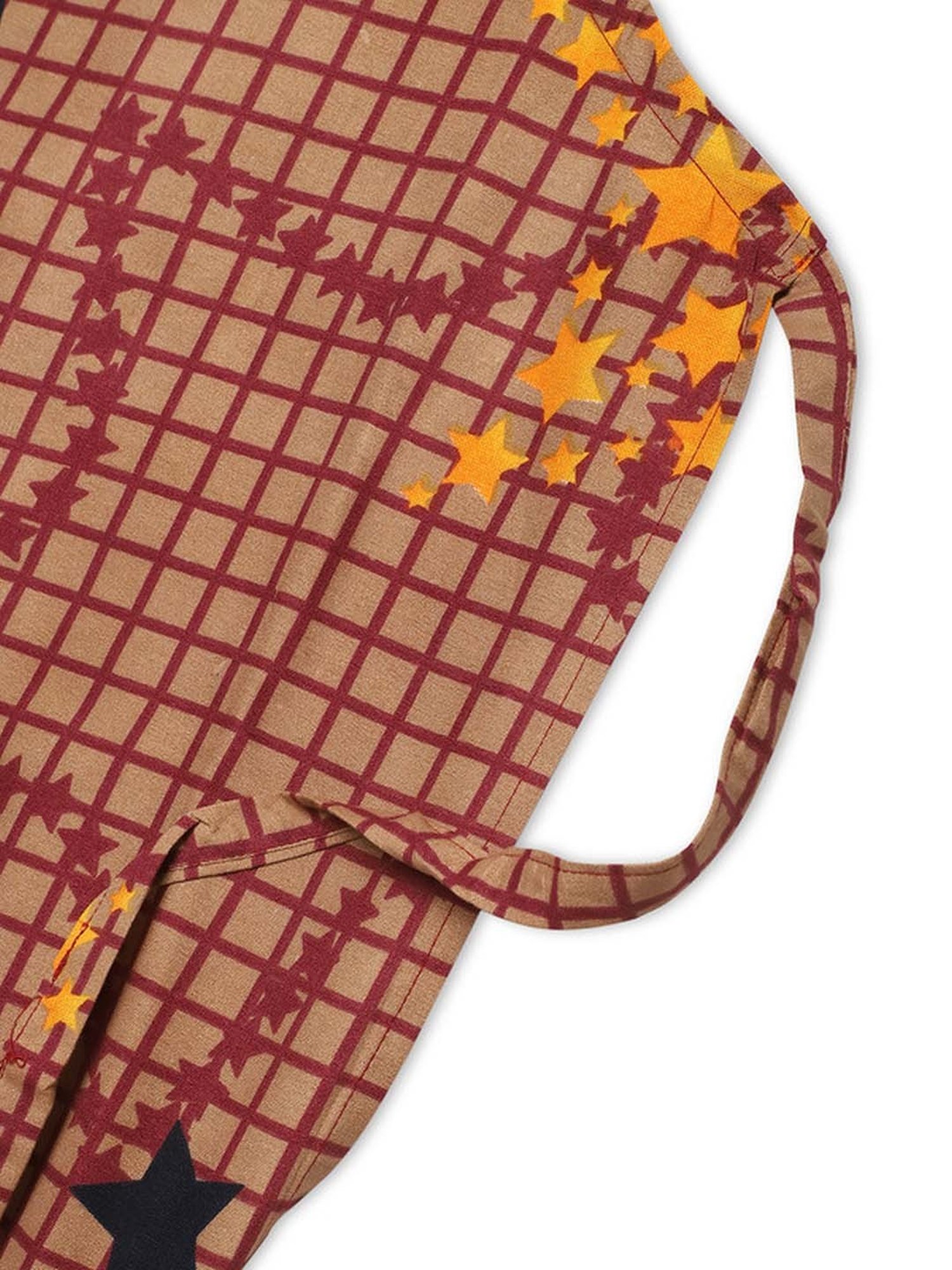 Ariana Yellow & White Cotton Kitchen Apron with Pocket