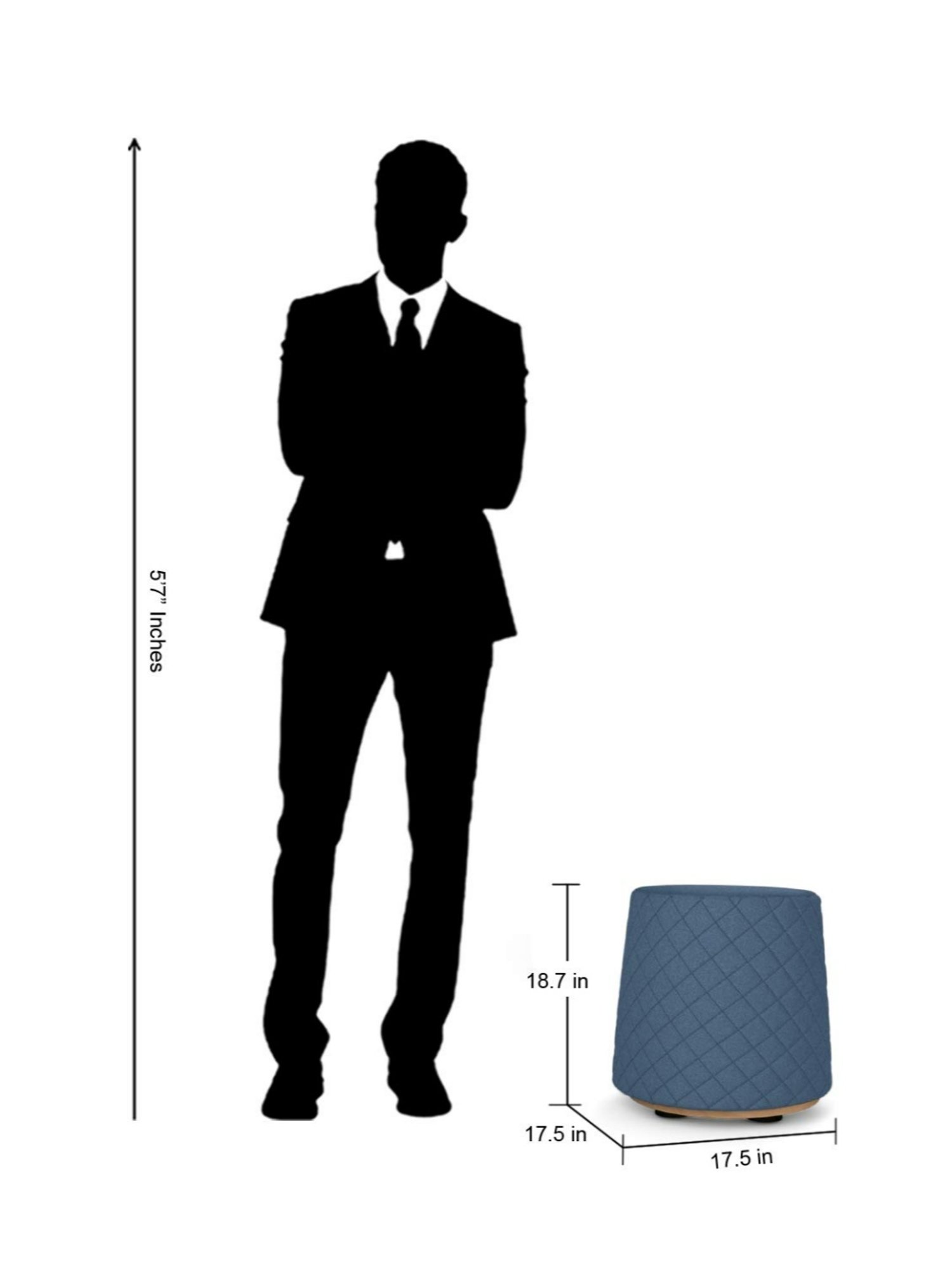 Godrej Interio Drift ?Peacock Green Plywood Pouf (1 Year Warranty)