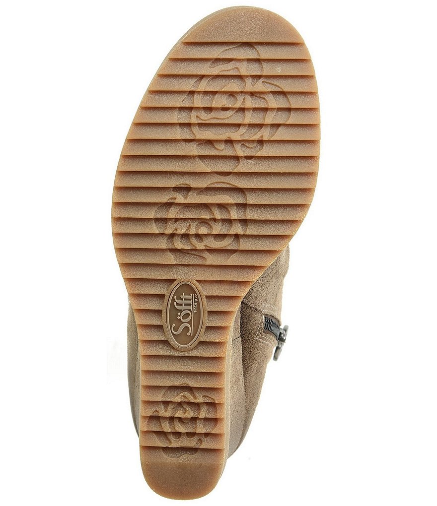 Sofft Siri Waterproof Suede Wedge Ankle Booties