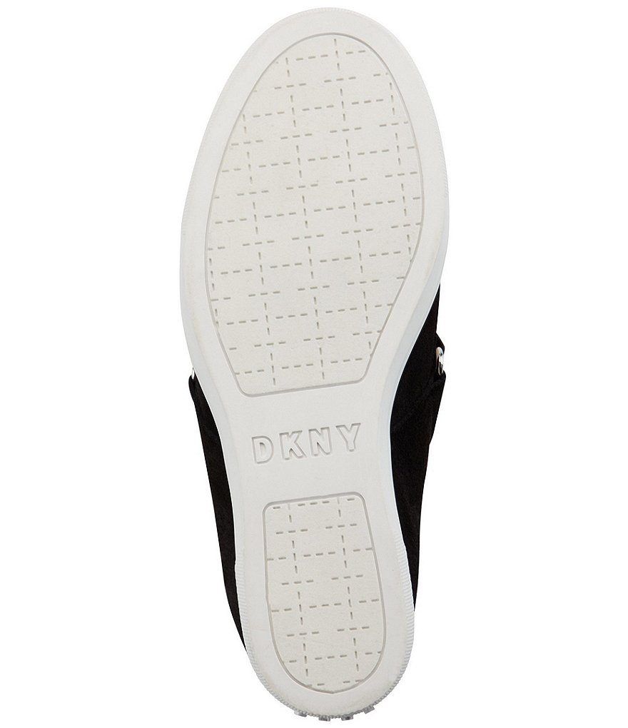 DKNY Cosmos Logo Strap Colorblock Slip On Wedge Sneakers