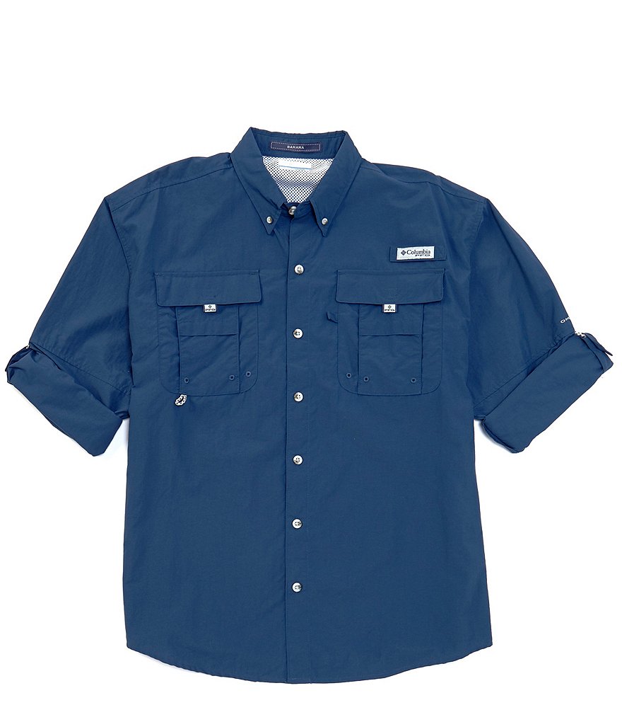 Columbia PFG Bahama II Omni-Shade Long-Sleeve Solid Shirt
