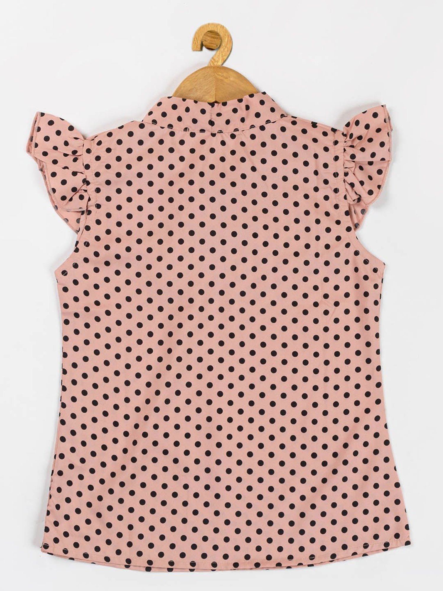 NINS MODA Kids Peach Printed Top