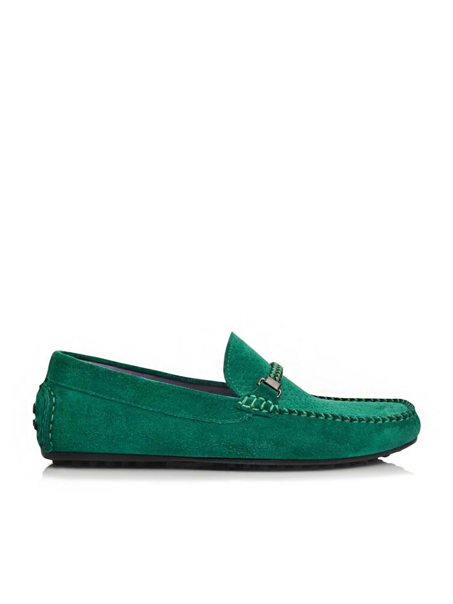 Language Shoes Men's Alfred Driver Green Loafers