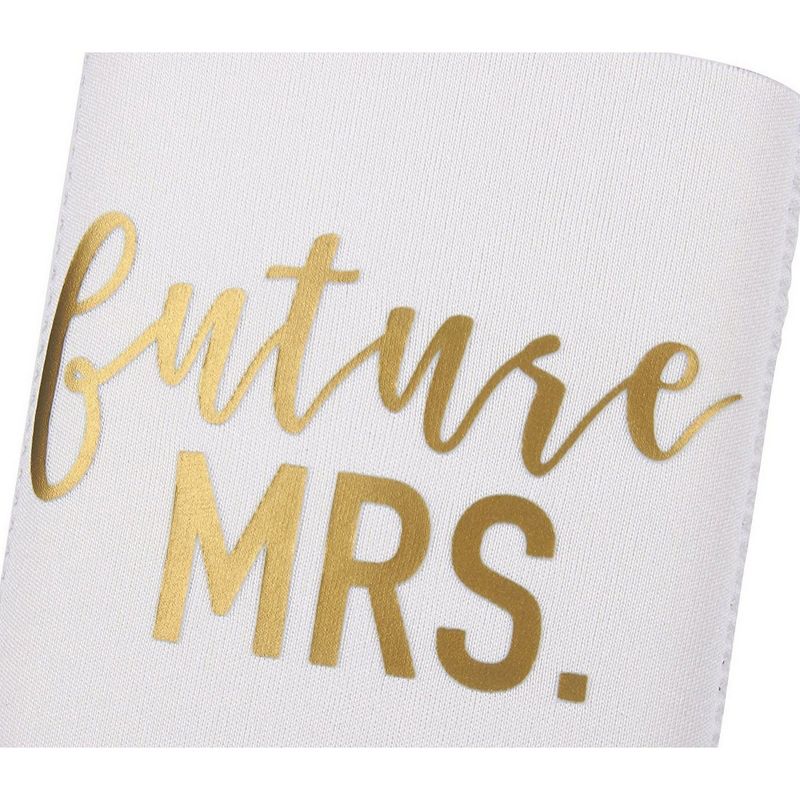 Blue Panda 12-Pack Can Cooler Sleeves Beer Koozies 12 oz Insulated Holder Gold Embroider  Fonts "Future MRS." "Cheers Bitches" for Bachelorette Party