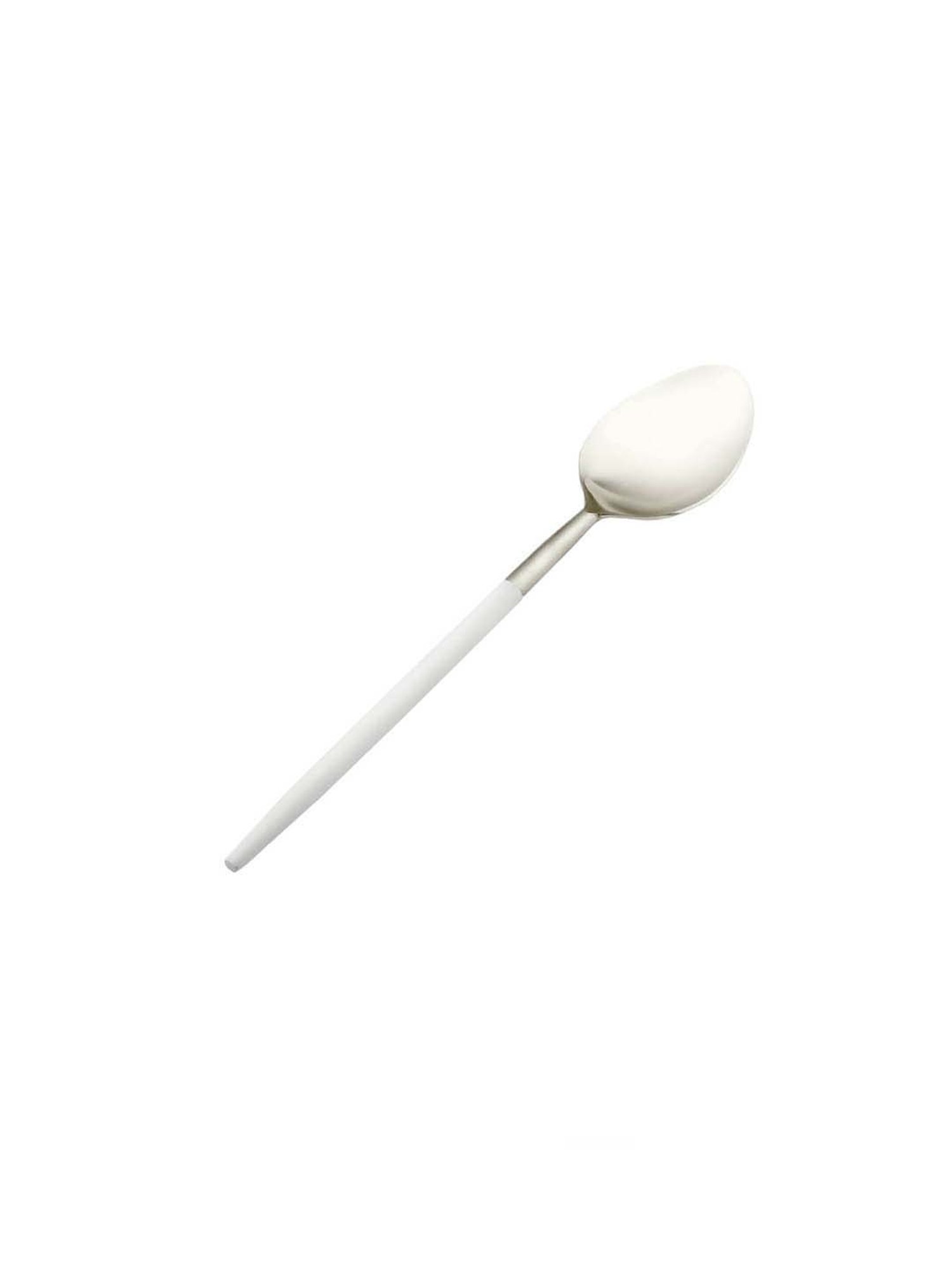 VarEesha Radiant Silver & White Stainless Steel Spoons - Set of 6