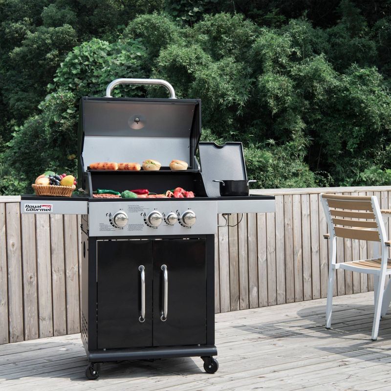 3 Burner Propane Gas Grill with Side Burner GG3201S - Royal Gourmet