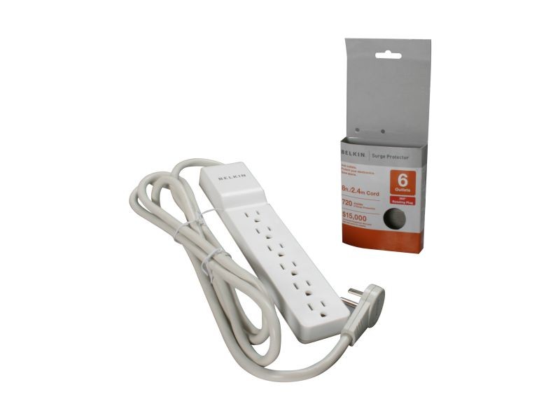 Uninex PS102 RF Remote Control Power Managed 6-Outlet Energy Controlled Surge Protector, Eliminates Standby Idle Electricity Usage, 6-Foot