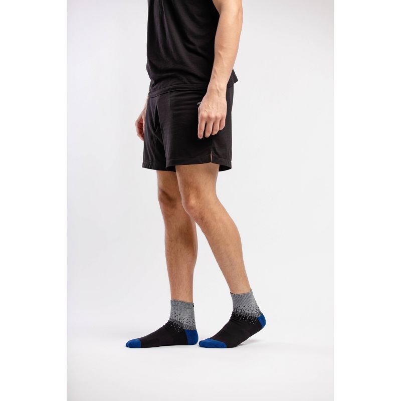 Pair of Thieves Men's 3pk Cushion Ankle Socks - Blue/Gray/White Wave 8-12