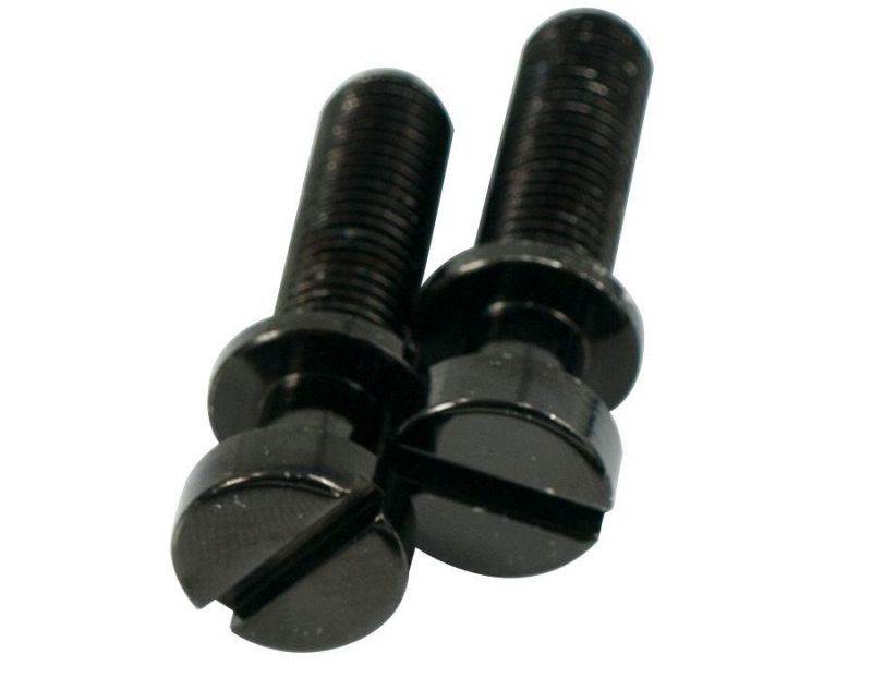 Kluson Stop Tailpiece Studs (2) Steel 0.938 Inch Black (USA Made)