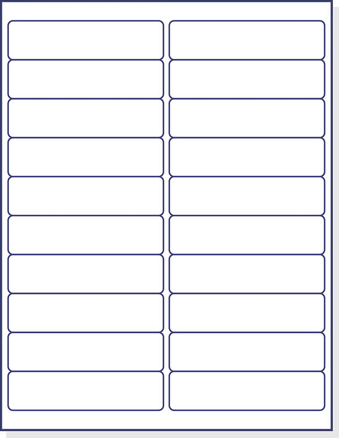 Laser/Ink Jet White Labels (4" x 1" - 20 Per Page | 500 Labels)