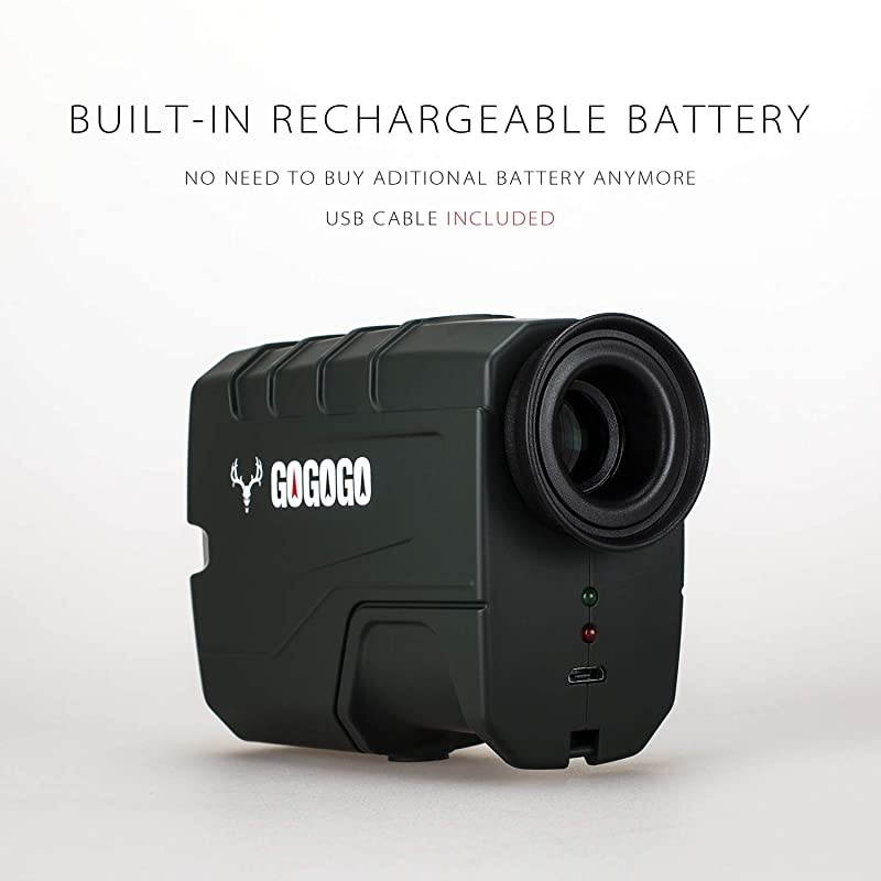 1200 Yards Laser Range Finder, Hunting with Flagpole Lock - Ranging - Speed and Scan 6X Rangefinders with USB Cable