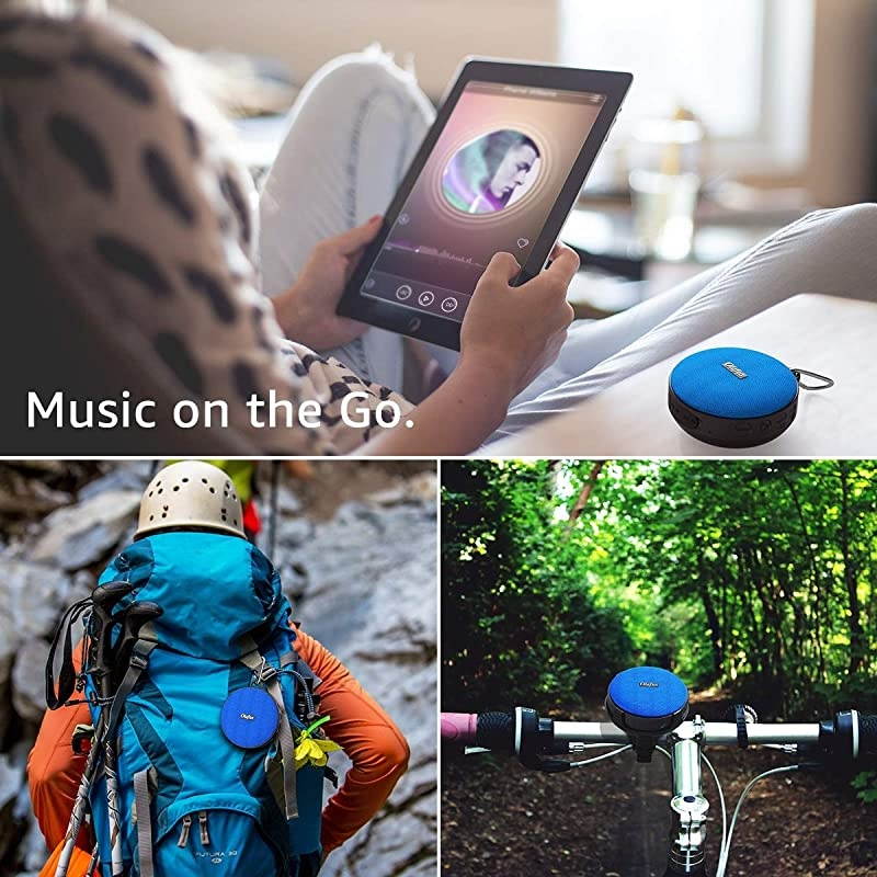 Bluetooth Bike Speaker with Detachable Bicycle Mount, IP65 Waterproof, Shockproof Dustproof for Outdoor Riding, Bluetooth 5.0 HD Sound, 10H Playtime, Built-in Mic
