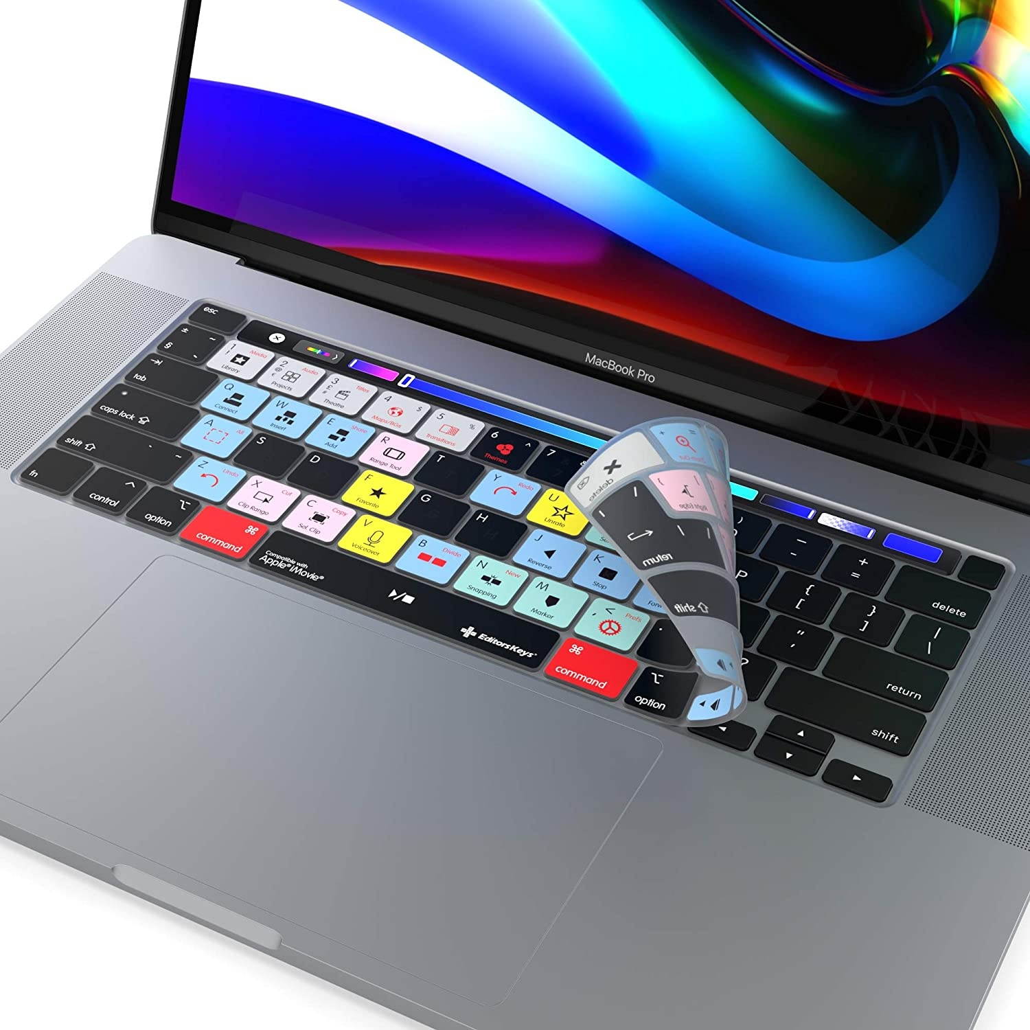 iMovie Keyboard Cover for 13" & 16" MacBook Pro 2020+ | Genuine Shortcut Cover by Editors Keys | Will not fit Other MacBook Models