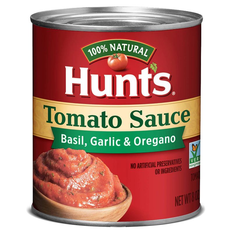 Hunt's 100% Natural Tomato Sauce, Basil, Garlic, & Oregano 8oz