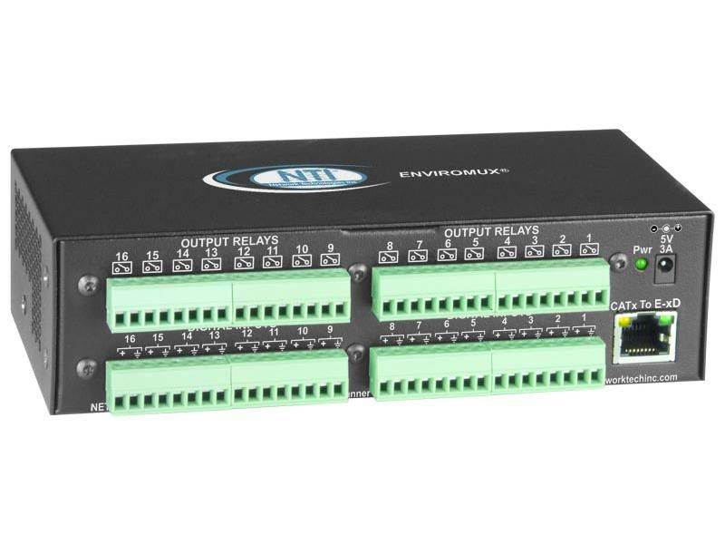 NTI E-DI16DOR16-V2 Digital Input/Output Expander (Normally-Open Relay Contact Outputs)