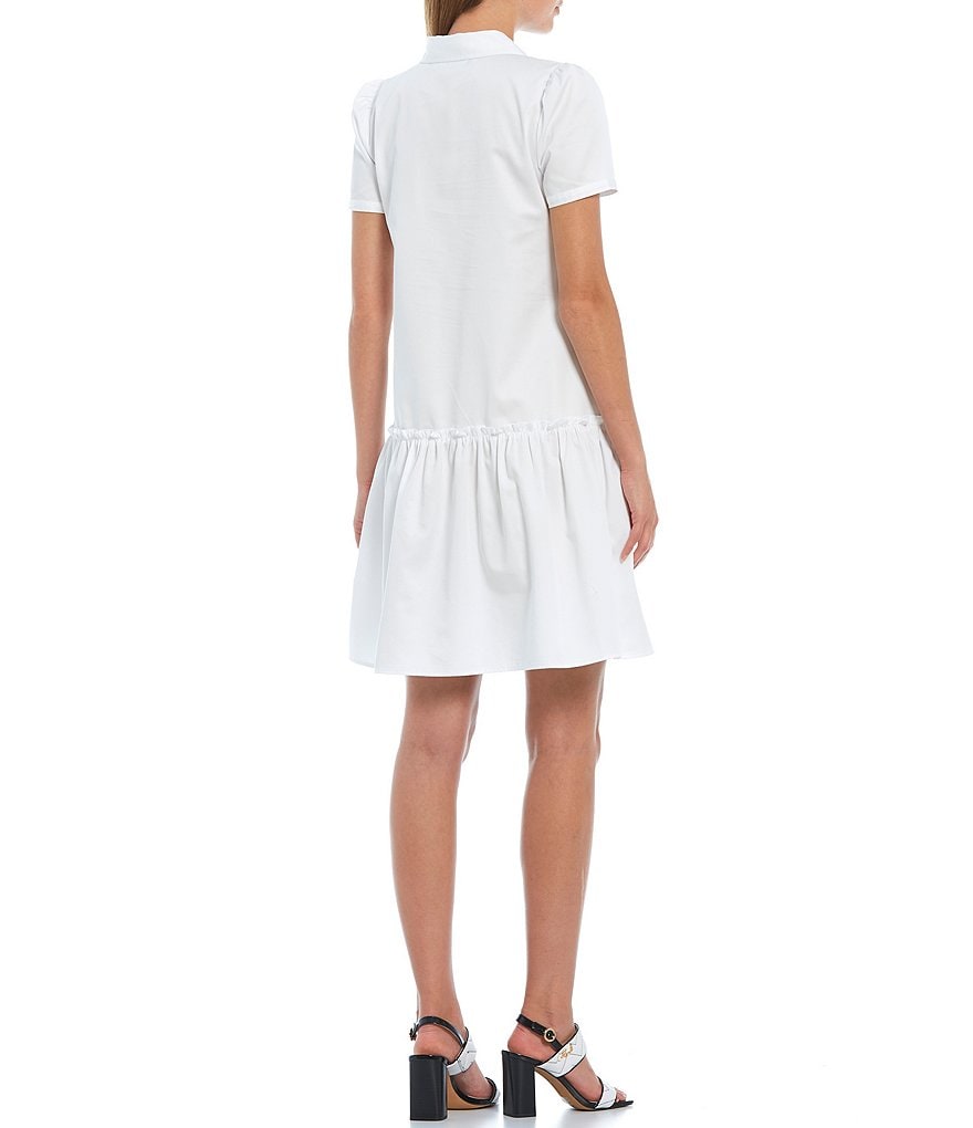 Calvin Klein Sleeveless Round Neck Button Front Sheath Dress