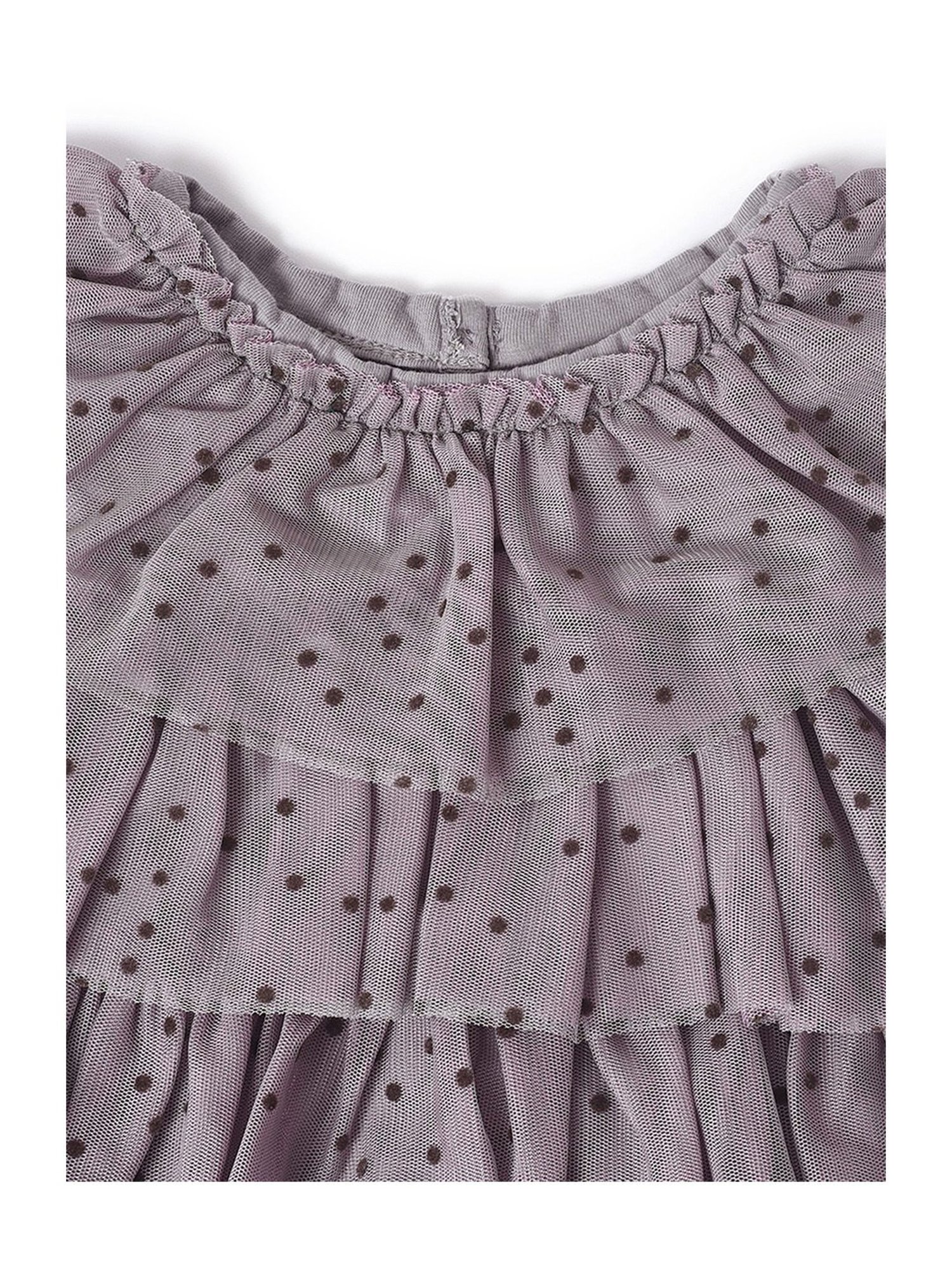 MiArcus Kids Grey & Purple Printed Top