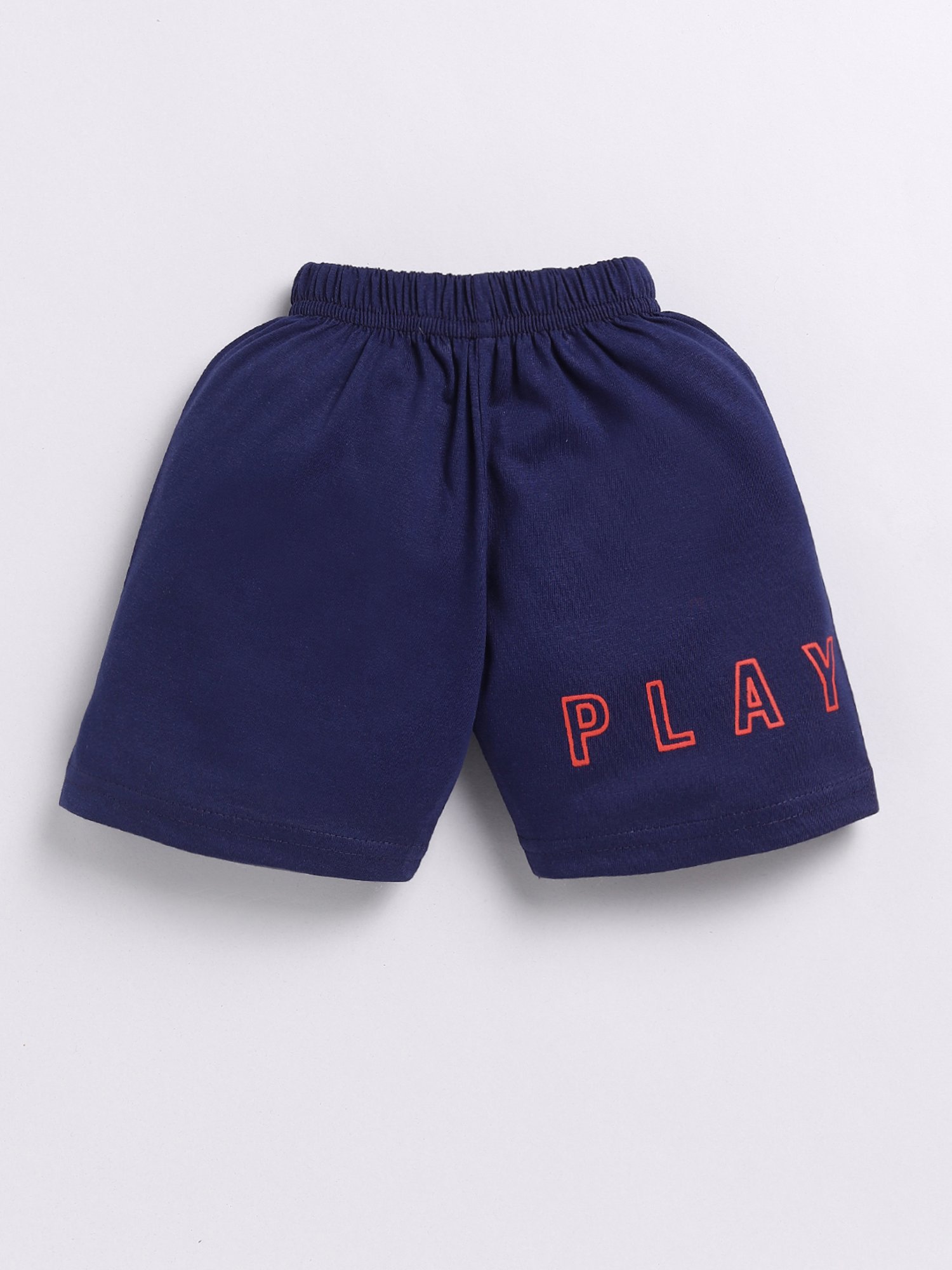 Todd N Teen Kids Red & Navy Printed T-Shirt with Shorts