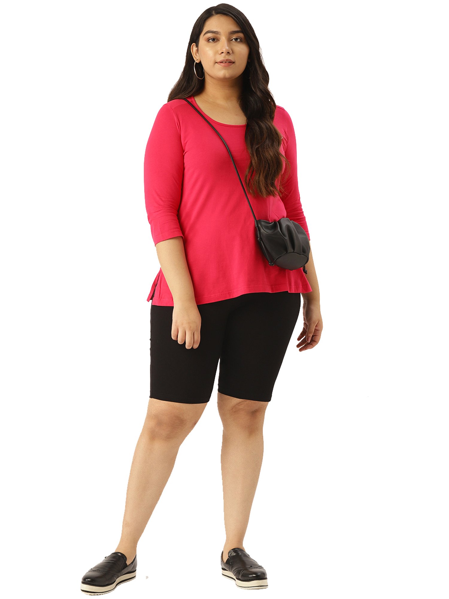 theRebelinme Black Cotton Shorts