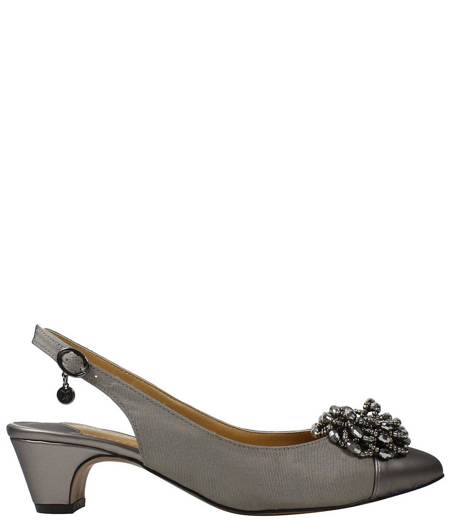 Trotters Kari Pearlized Leather Block-Heel Pumps