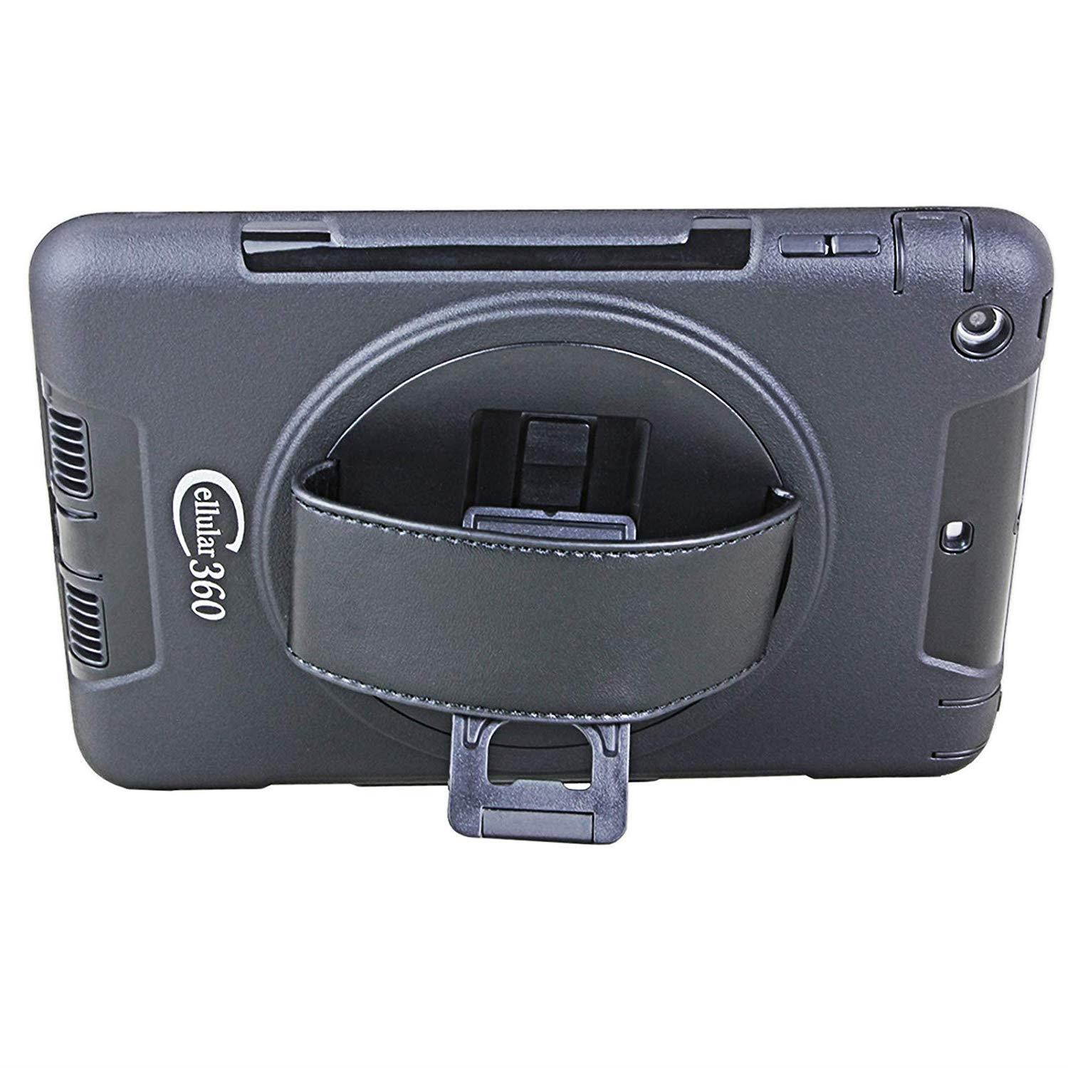 Cellular360 Shockproof Case with 360 Degree Swivel Stand and Handle for iPad Mini 1 iPad Mini 2 iPad Mini 3 (Black)
