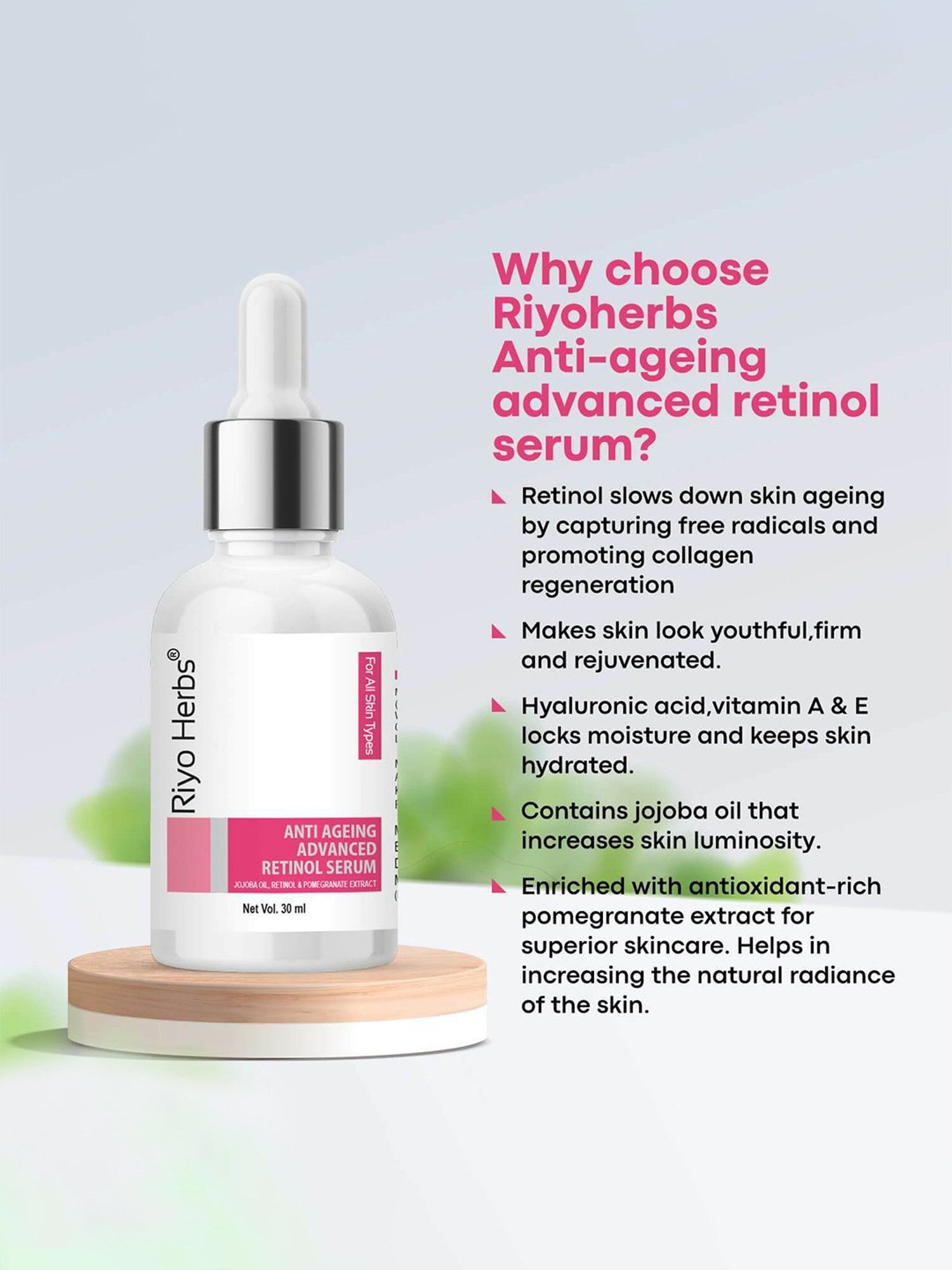 Riyo Herbs Anti Ageing Advanced Retinol Serum - 30 ml