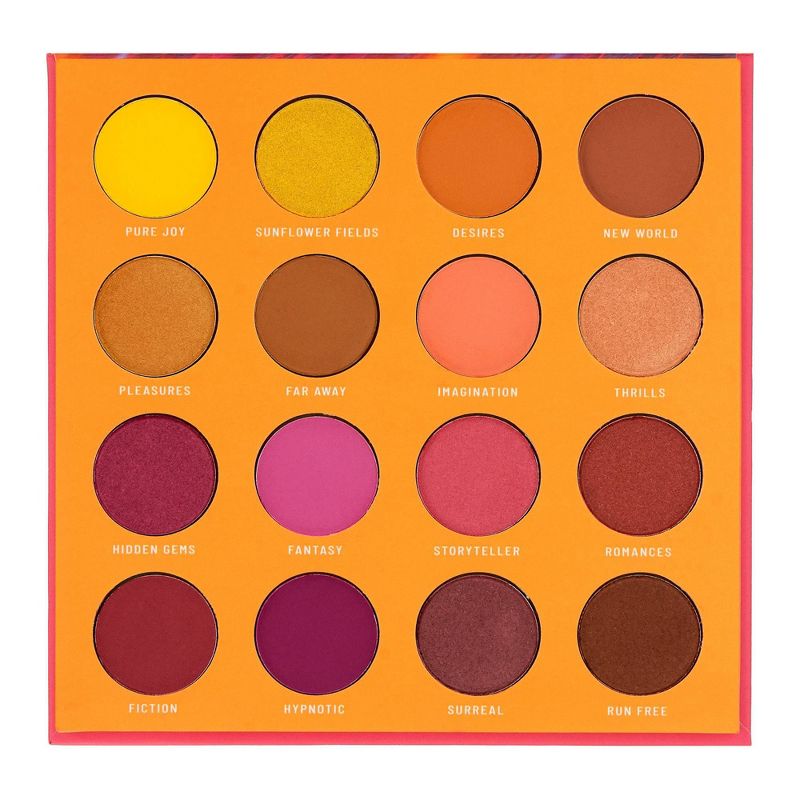 Color Story 16 Shade Pressed Pigment Eyeshadow Palette - Escapism - 0.54oz