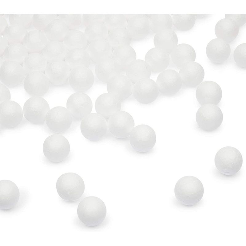Bright Creations 350-Pack White Foam Balls, Small Spheres for DIY Arts and Crafts Supplies (1 Inch)