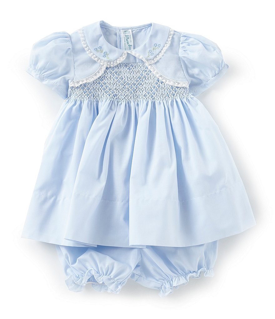 Feltman Brothers Baby Girls 3-9 Months Flower Embroidered Bolero Dress