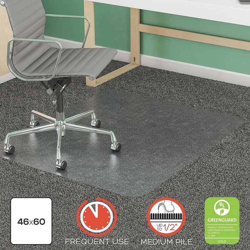 3'10"x5' Rectangle Solid Office Chair Mat Clear - Staples