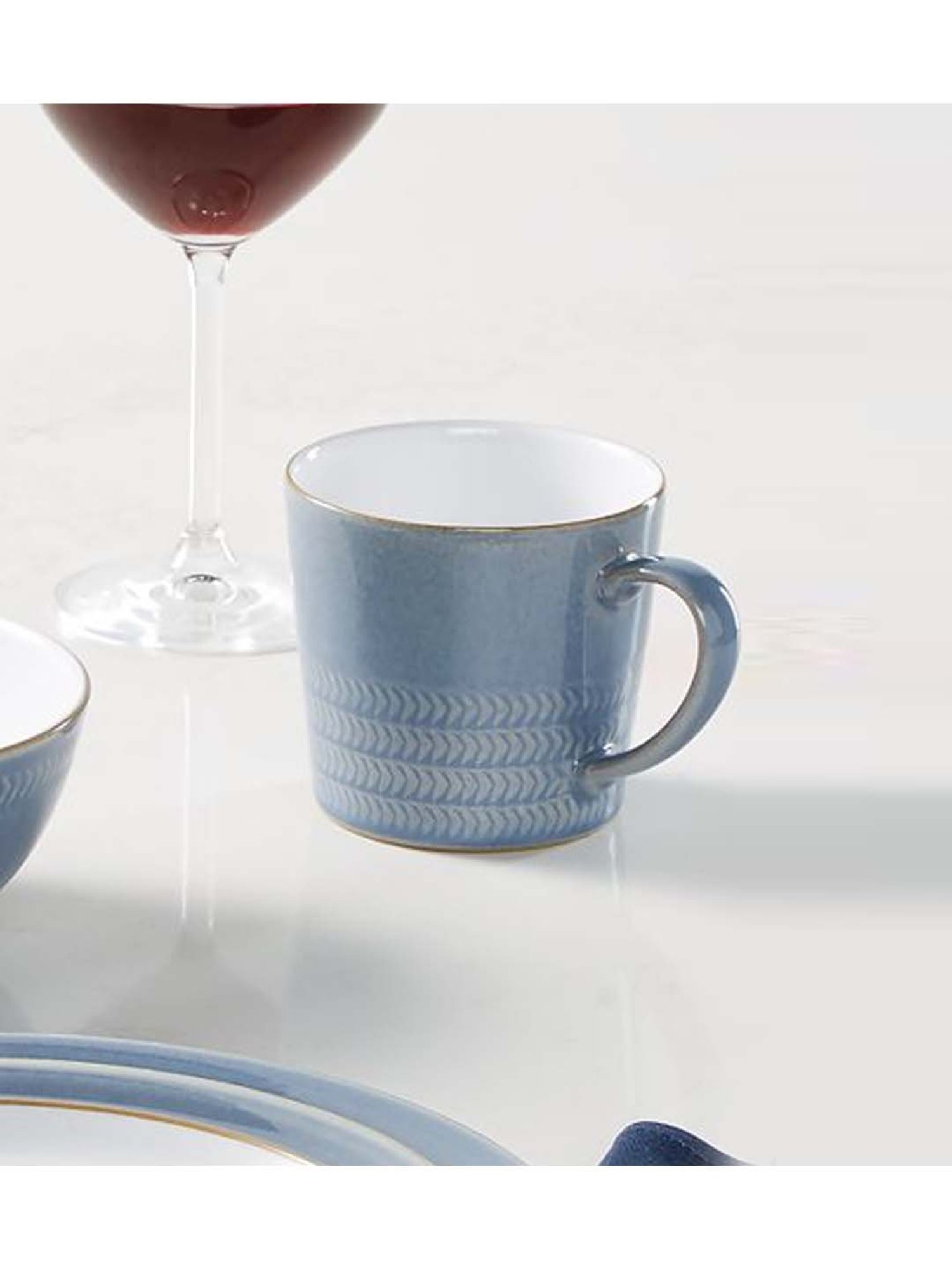 Femora Black Ceramic Coffee Mugs (0.36 L) - Set of 4