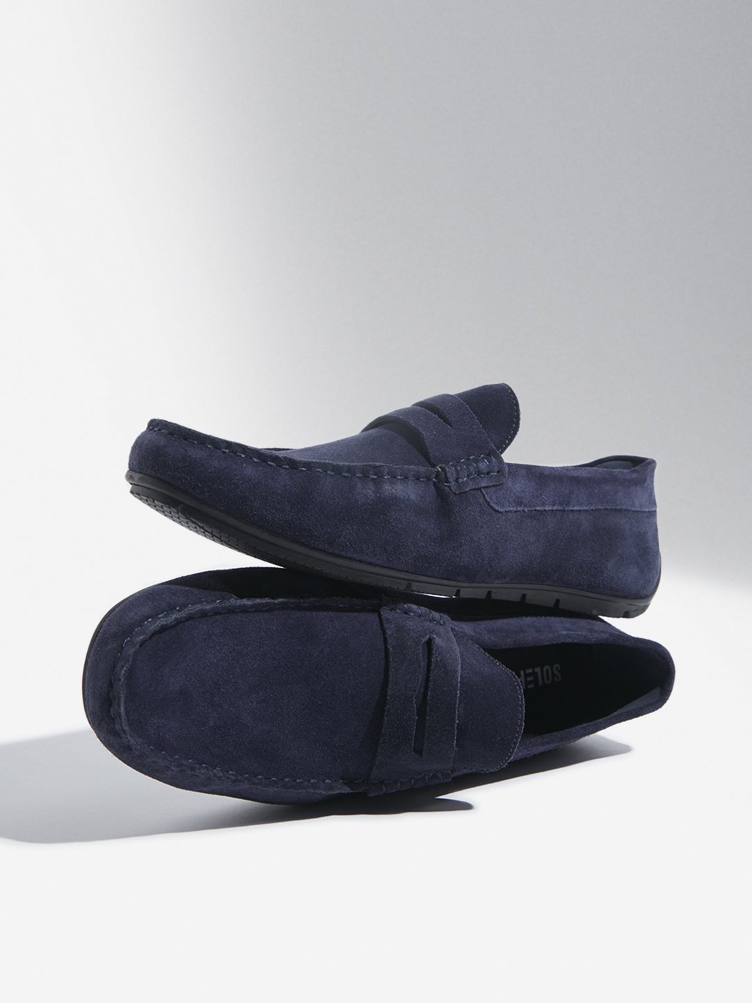 SOLEPLAY by Westside Navy Suede Loafers