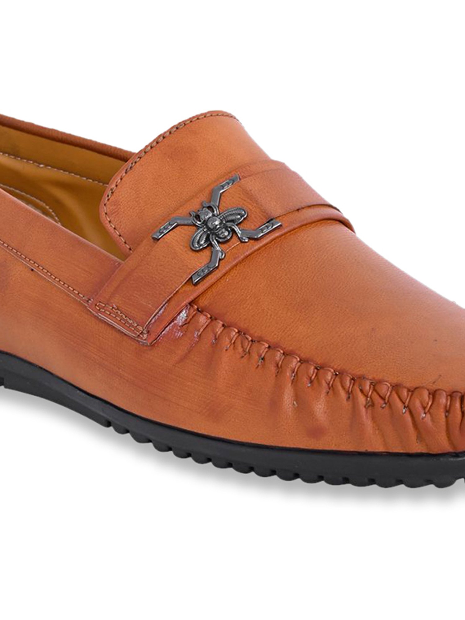 Carlton London Men's Tan Casual Loafers