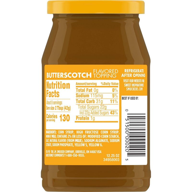 Smucker's Butterscotch Flavored Topping - 12.25oz
